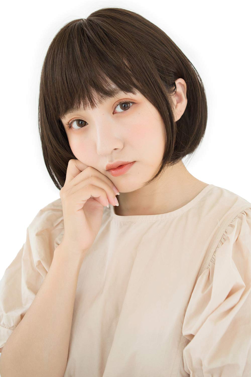 

Brightlara Medical Wig, Full Wig, Short Bob, Hand-Tied, Natural-Looking, p-hf499-TP