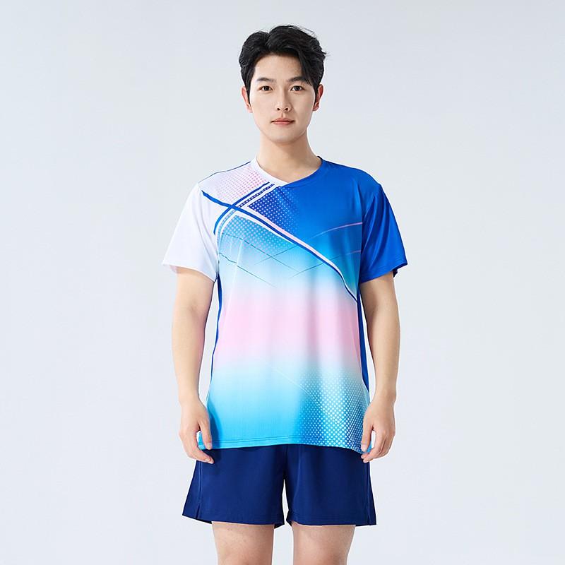 Womens Badminton Sport Set Quick-Dry Short Sleeve Top Skort Pants Training Competition Team Uniform