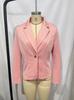 2026 Autumn Women's Slim Fit Long Sleeve Solid Color Blazer Jacket