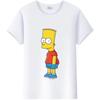 Casual Disney Cartoon Simpson Harajuku T-shirt Summer Blouses Ladies Men White Tees Tops Short Sleeve Blouses Women 90S Tshirt