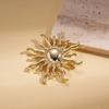 Spilla da sole in metallo alla moda per donne uomini Vintage Punk Colore Oro Spille Spille Accessori Gioielli Abbigliamento Regalo
