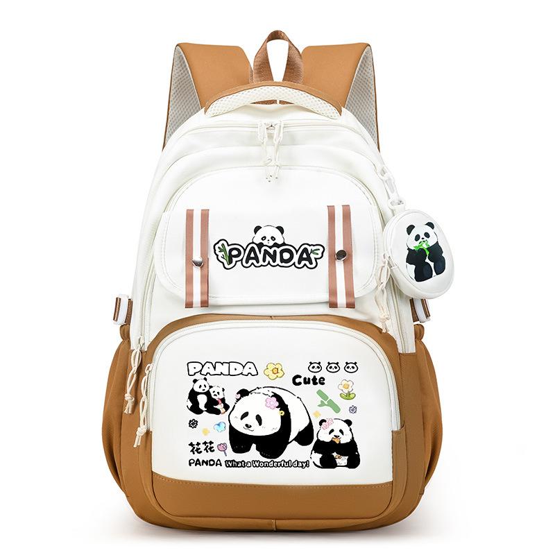 Schoolbag New Panda Huahua Primary and Secondary School Students High School Students Schoolbag Cute Large Capacity High Value Backpack Fashion