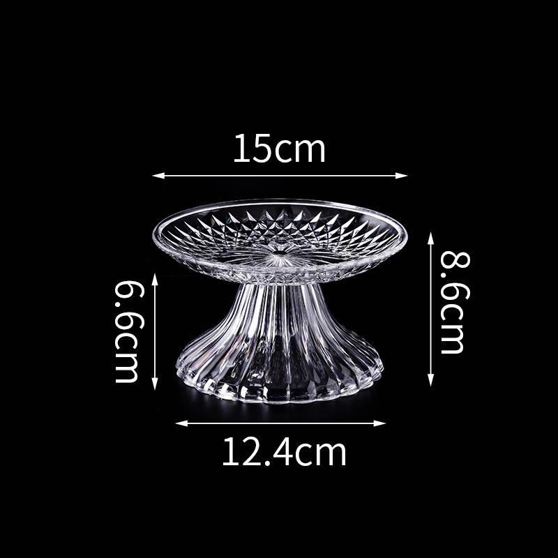 Dustproof Round Fruit Tasting Tray with Lid Transparent