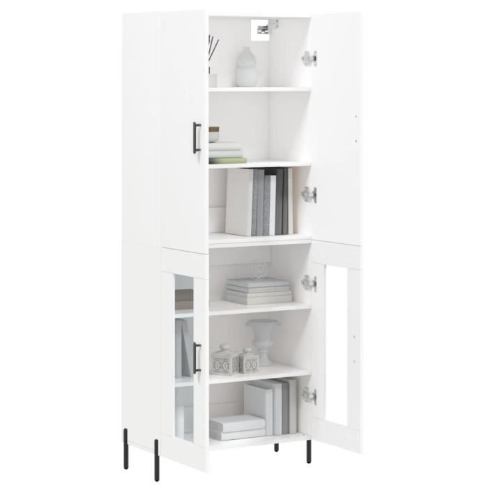VidaXL Highboard White 69.5x34x180 Cm Engineered Wood 3195739