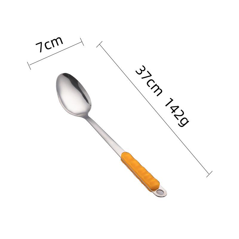 HANYANG Stainless Steel Kitchenware Set Colourful Handle Thickened Stir-Fry Spatula Insulated Cooking Spatula Spatula Spatula Fishing Noodle Spoon