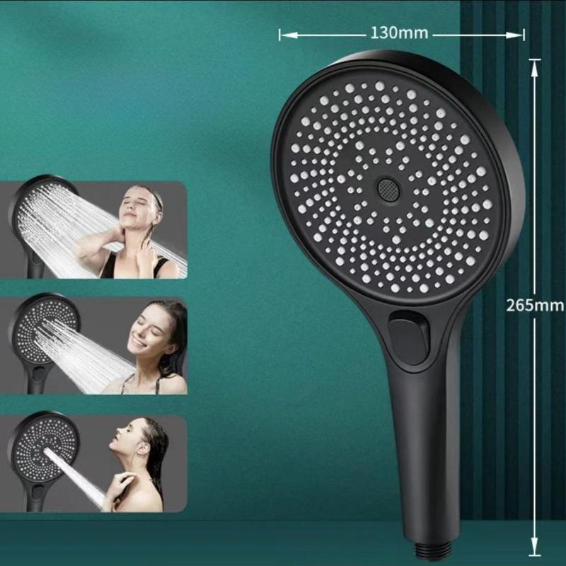 High Water Pressure Three Function Shower Head -Easy To Install, with Anti Clogging Nozzle, for Shower Use Only
