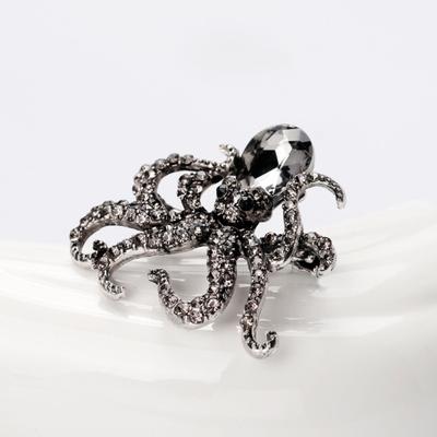 Yousheng Meeres-Serie Oktopus Tierform Brosche Funkelnde Strasssteine Eingelegt Anzug Jacke Reversnadel Temperament Schal Schnalle Abzeichen Kleid Mantel