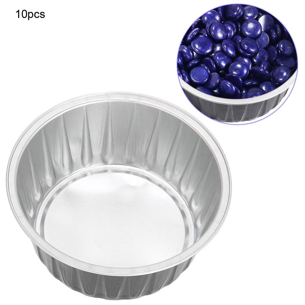 10pcs Hair Removal Tool Container Aluminum Foil Bowl Wax Bean Melting Wax Bowl