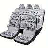 Happy Camping Trip Designed Car Seat Cover Set For Most Cars, High-quality Comfortable Car Seat Protector Covers Full Set, Unive