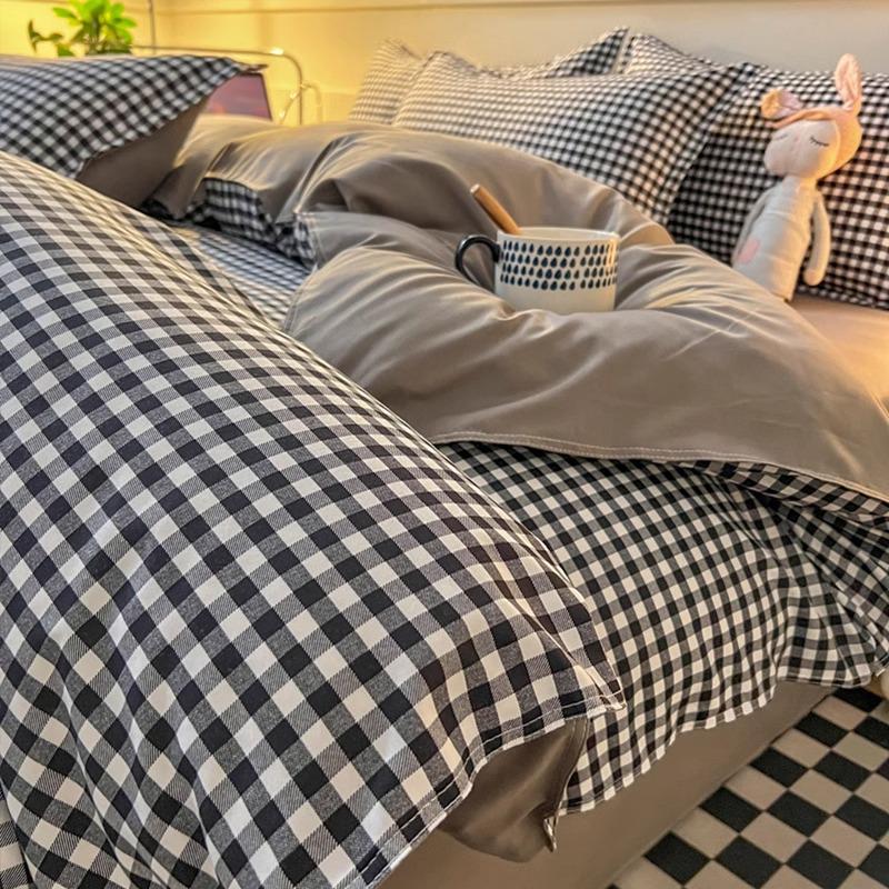 Bettbezug, Reine Baumwolle, Einzelstück, 180x220cm - 2025 Neu 1,5m Vierteiliges Set