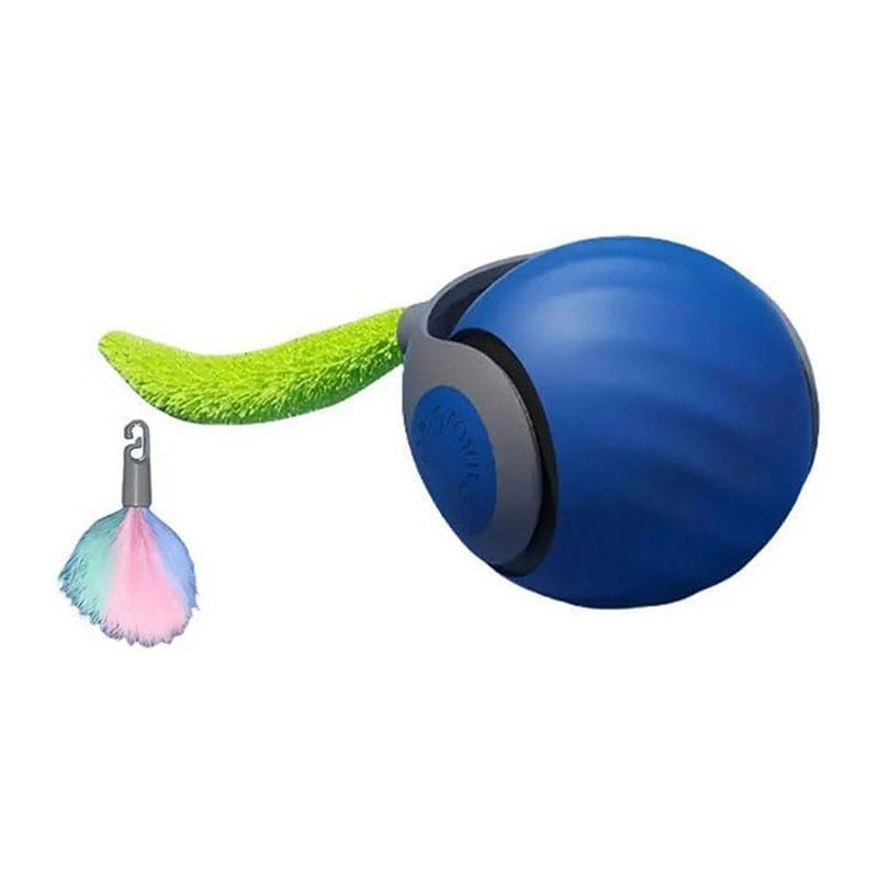 Practical-Wave-Design Interactive Cat Ball Pet With For Indoor Cats For Smart Obstacle Avoidance Flexible Scrolling Blue