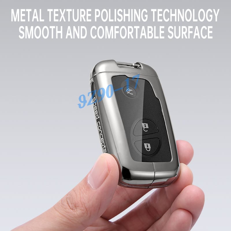 For Lexus Is Es Ls Gs Rx Gx Lx Ct Hs 200 250 300 300H 350 350H 450 Metal Carbon Fiber Car Key Fob Case Cover Keychain