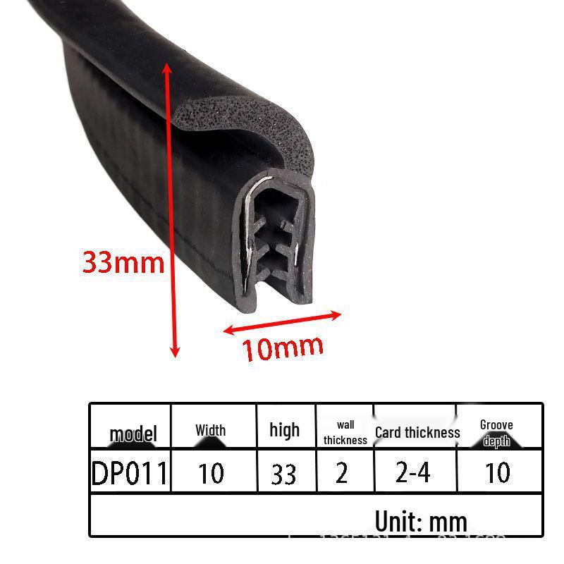 U-förmige Gummi-Schaumstoff-Dichtungsstreifen für Schränke und Autotüren