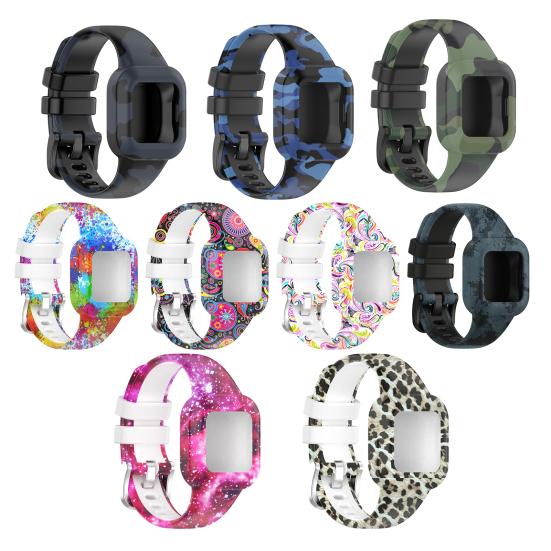 Uhrenarmband mit Musterdruck, weiches Silikon-Armband für Garmin Fit JR3/Vivofit Jr.3