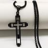 Cross Stainless Steel Choker Necklace for Man Gold Color Men's Chain Necklace Jewelry Corrente Masculina N1173S02