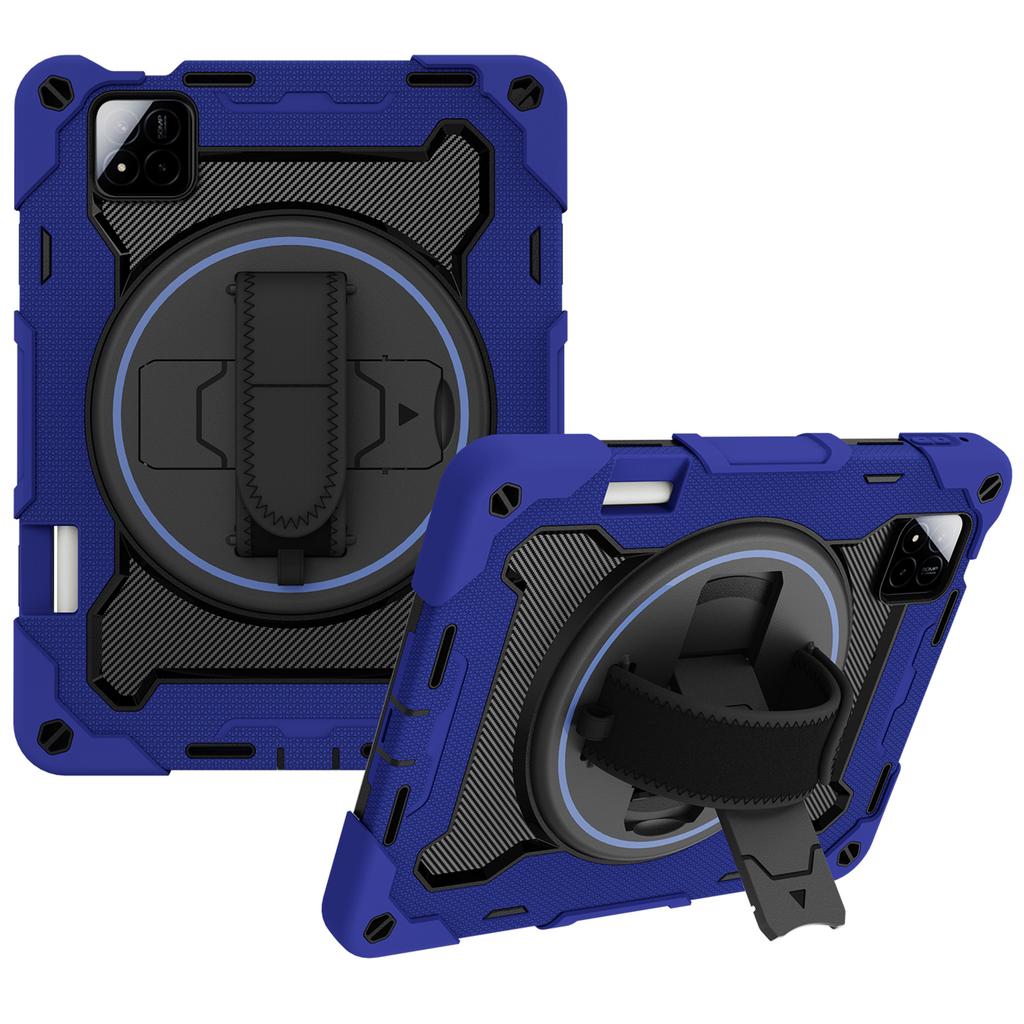 For Xiaomi Pad 7/Pad 7 Pro Kickstand Case Hand Strap PC+Silicone Tablet Cover with Pencil Holder