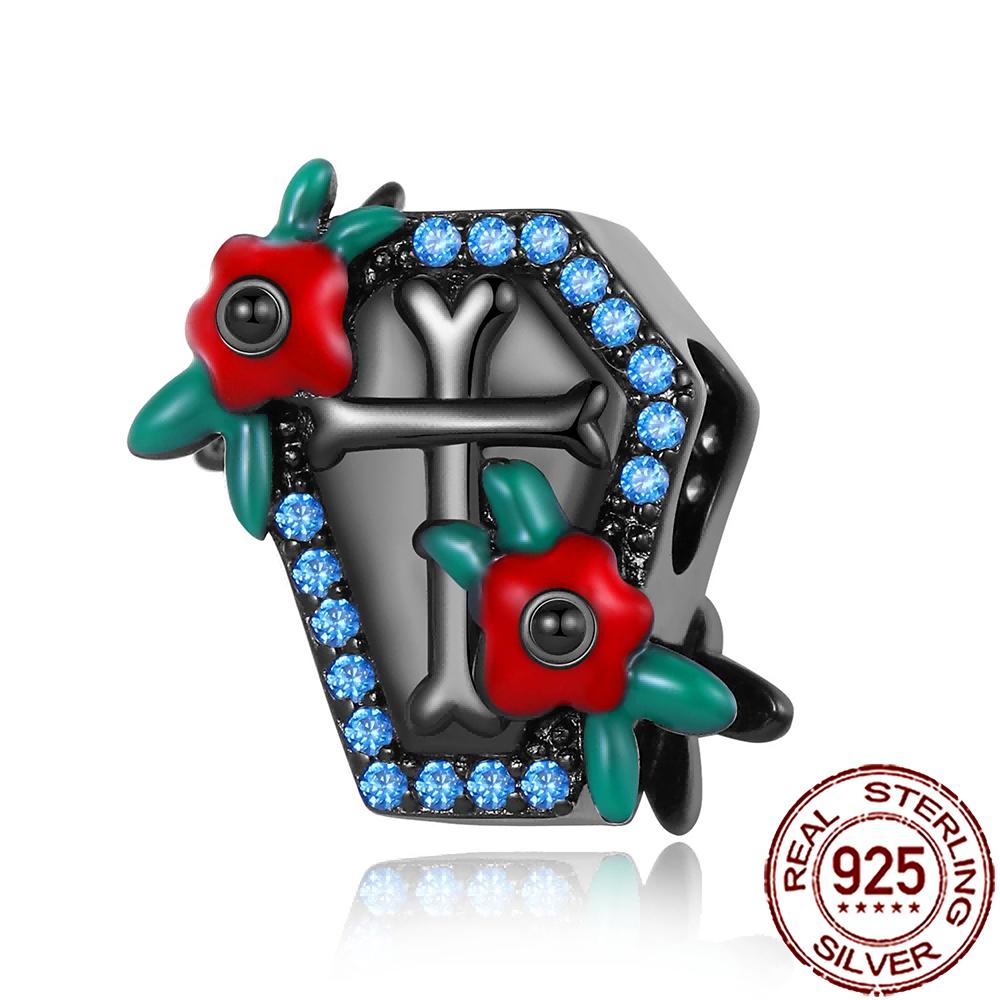 Gothic Charms Copper Halloween Nightmare Skull Skeleton Voodoo Doll Beads Fit Bracelet Necklace Diy Jewelry