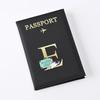 Husă pentru pașaport din piele imprimată cu litere Bărbați Femei Suport pentru pașaport Clip pentru bilet de avion Huse pentru pașapoarte Suport pentru identitate Suport card de credit
