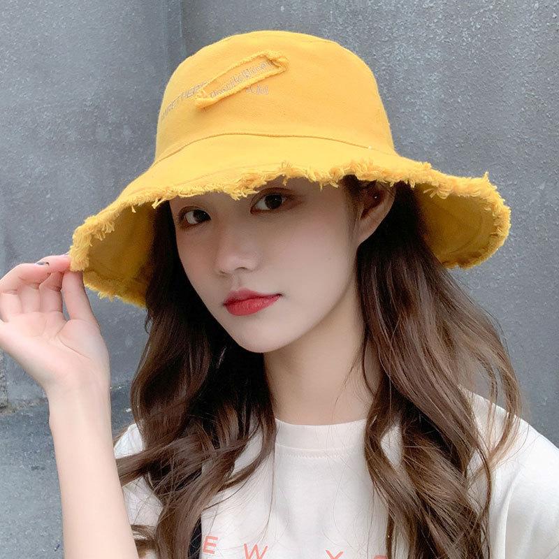 Hat Women'S Summer Big Brim Japanese Face Cover Summer Big Brim Fisherman Versatile Shade Tide Fashion Sunscreen Hat