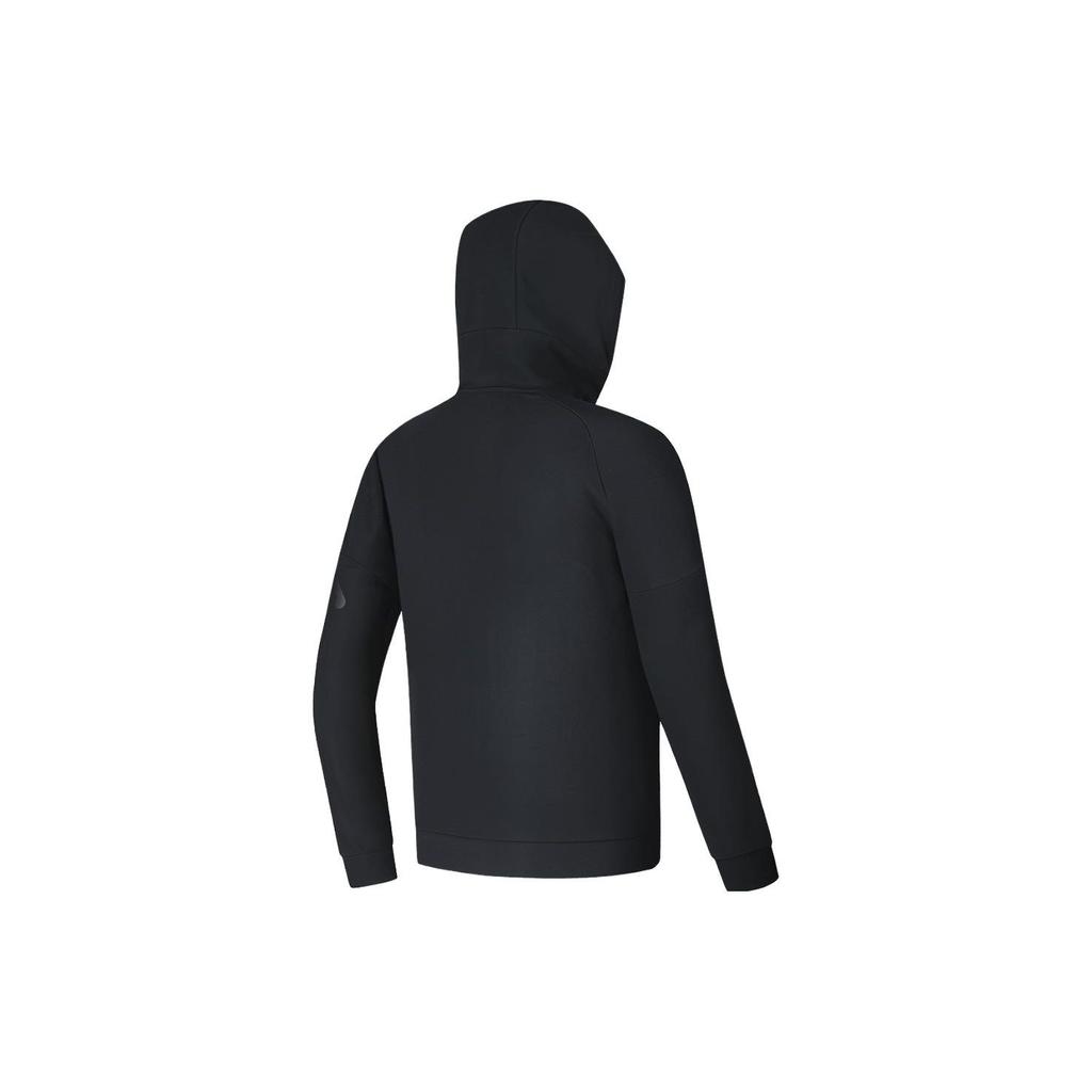FILA Solid Color Fitness Hooded Knit Jacket Men jackets Deep-Black A11M341505F-BK