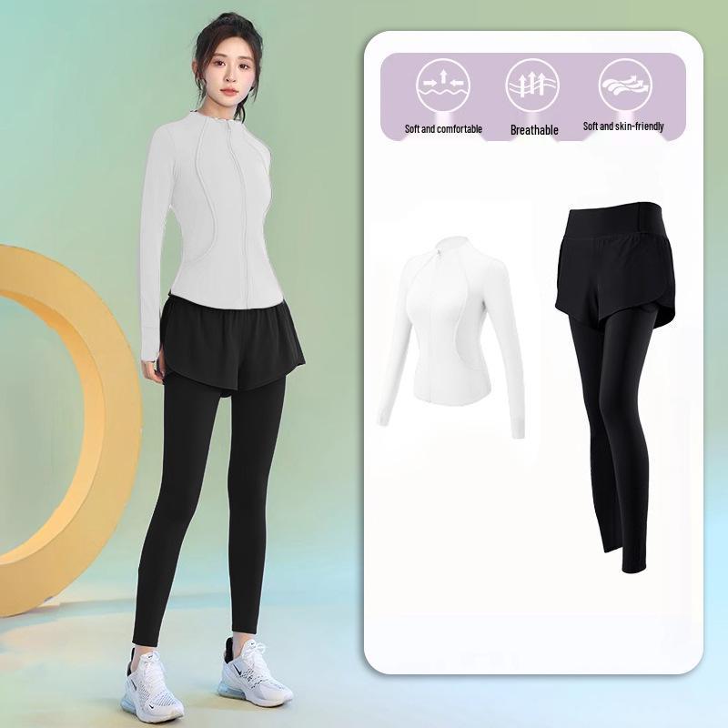 2025 Women's Slimming Morning Run Yoga Set - Long Sleeve Quick-Dry Fitness Outfit