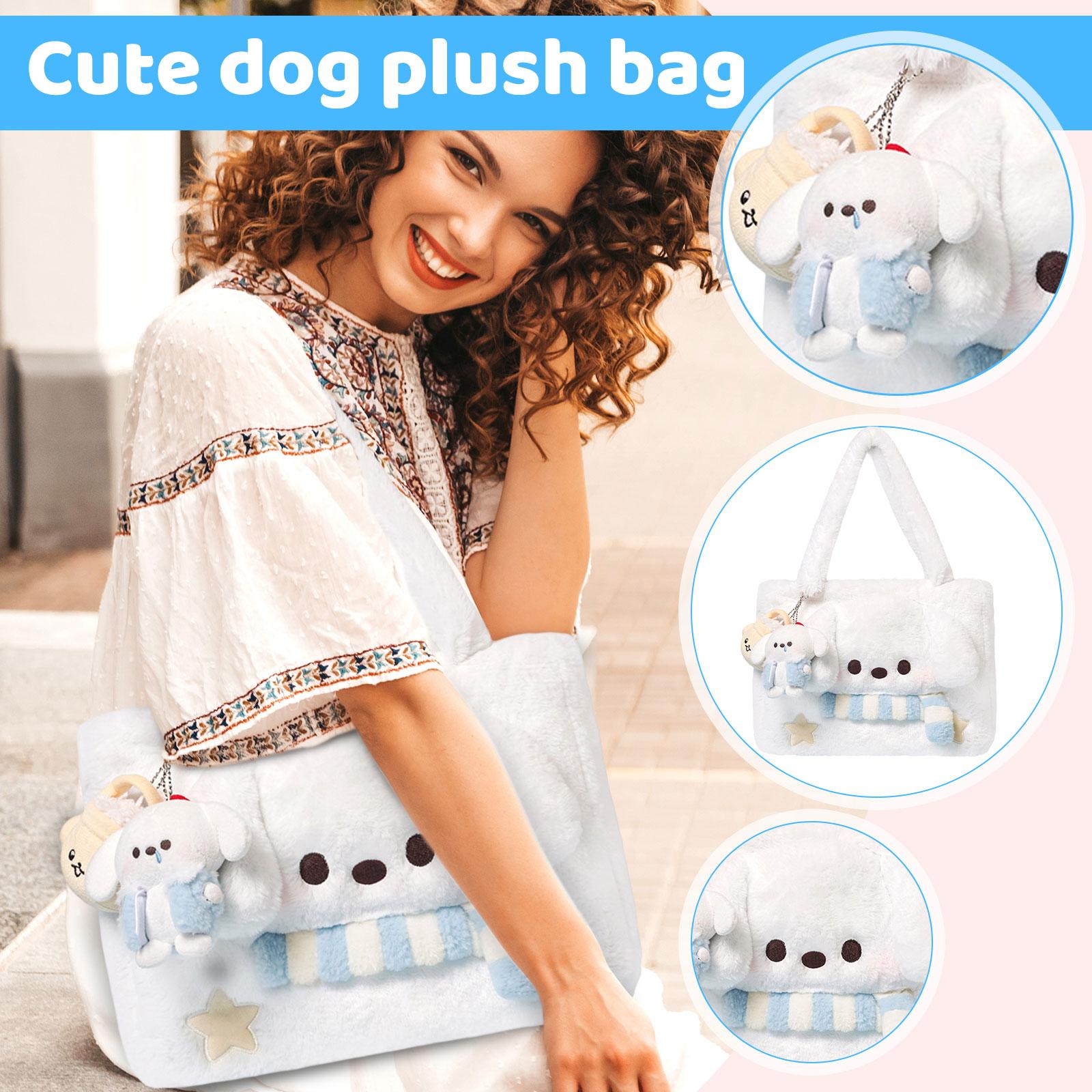 

Cute Plush Dog-themed Handbag, Versatile Tote/crossbody Bag For Women. One Size