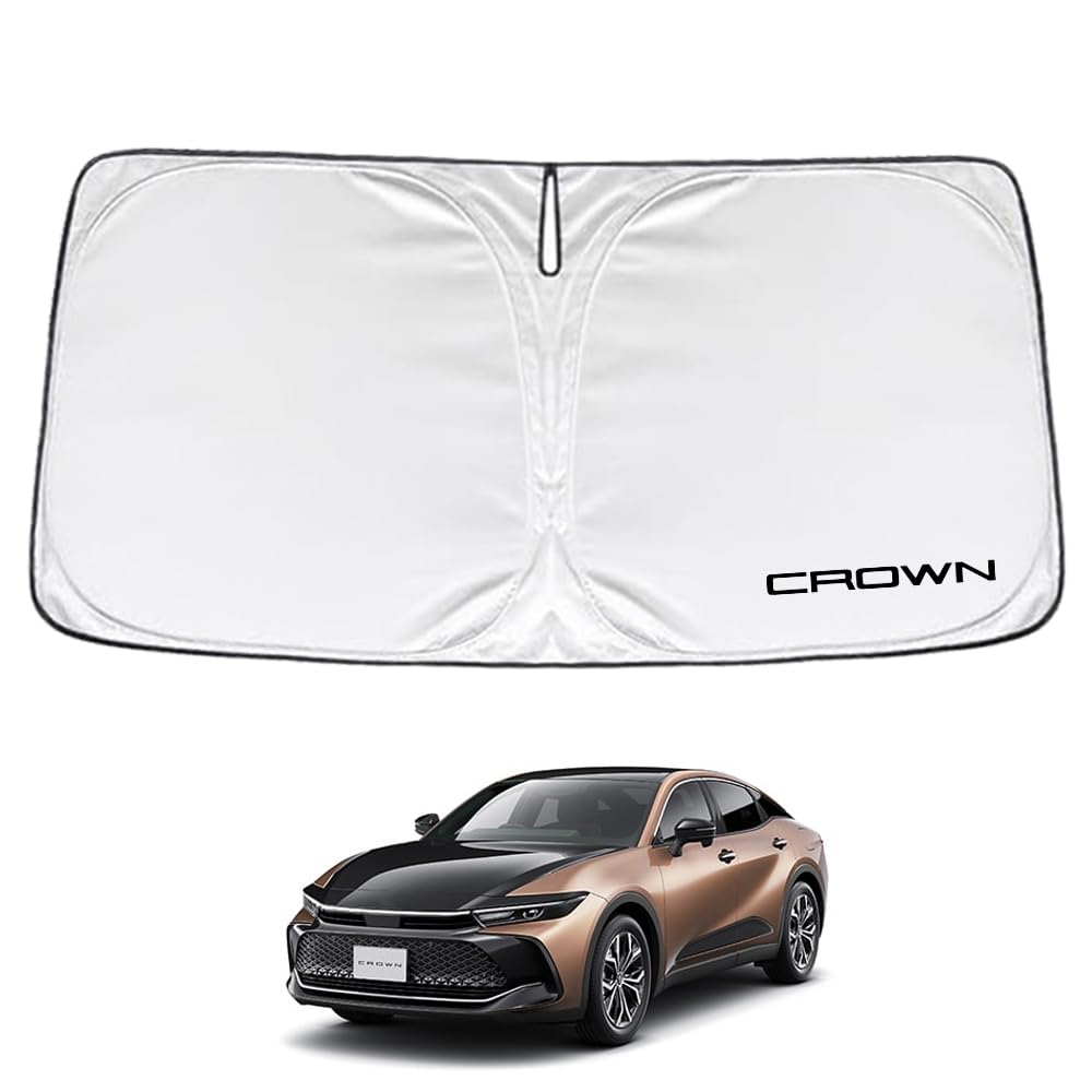 

SAWAKAKI Windshield Sunshade for the Crown Crossover and Crown Estate with Sun Heat UV and Heat Compact Storage (35 Series) RS/Z (Custom Design) Logo,