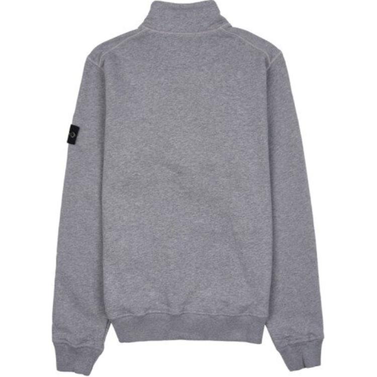 Stone Island Sweatshirt Kids Solid Color Stand Collar Pullover Long Sleeve Kids tops Gray 791661020-V0M64