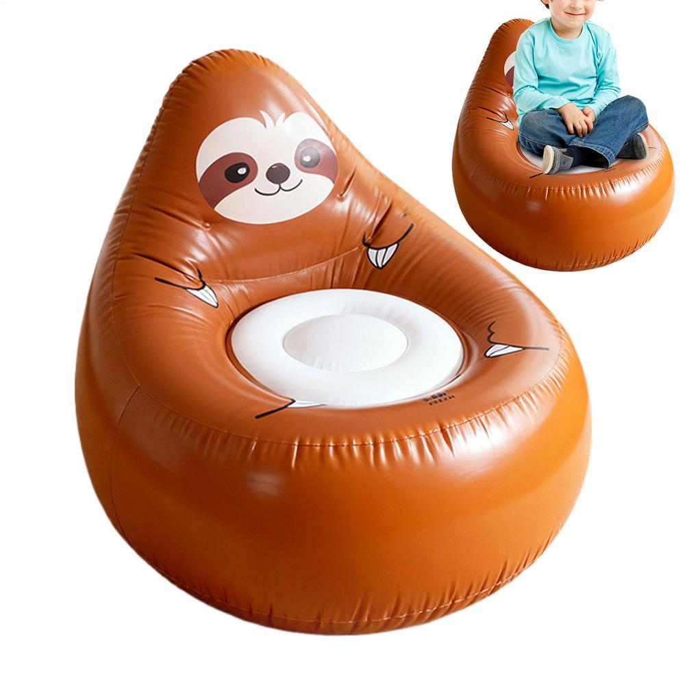 Inflatable Couch Foldable Animal Shape Seat Inflatable Sofa For Kids Camping Patio Beach Travel Indoor Backyard Garden