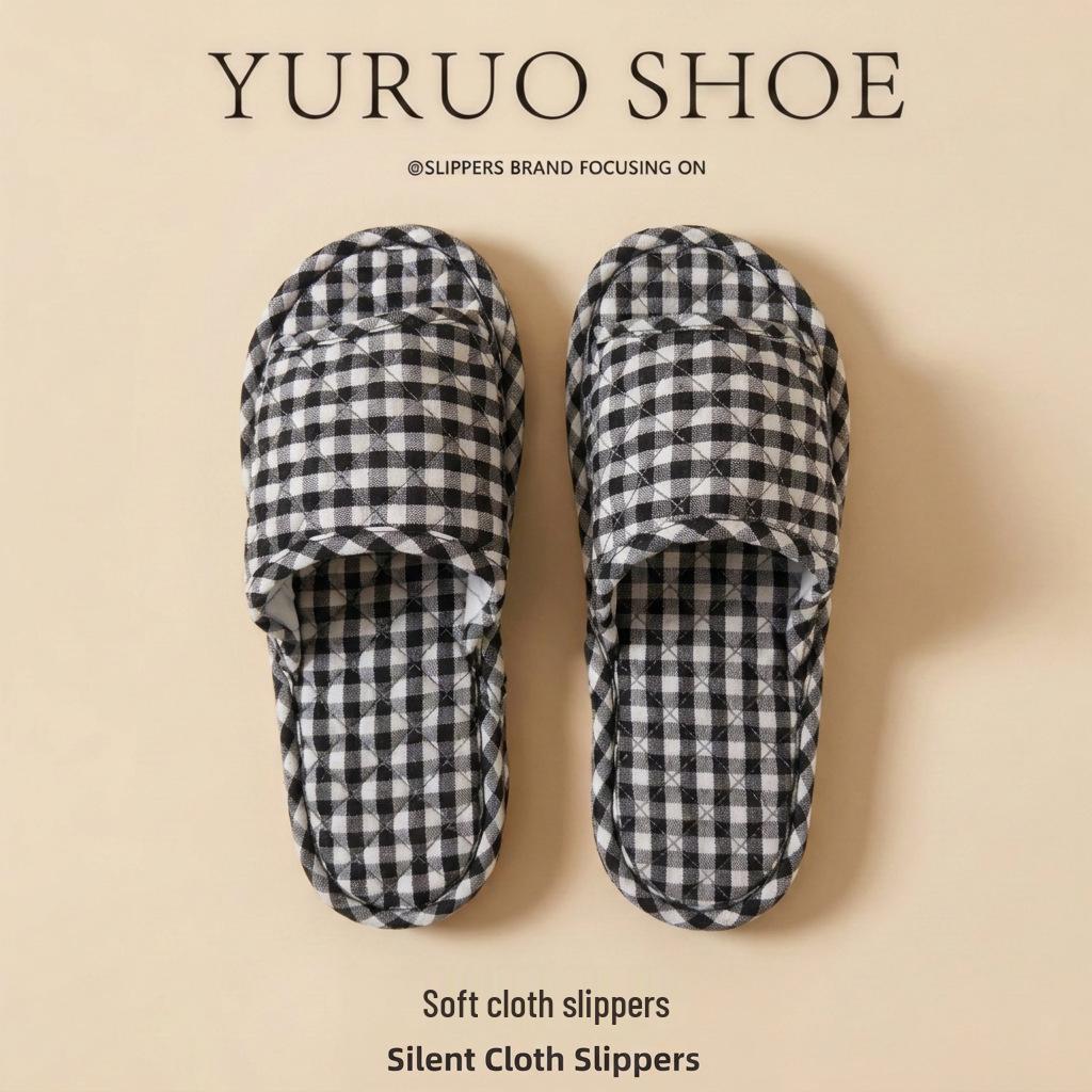 2025 Unisex Linen Slippers: Silent, Non-slip Cotton for All Seasons, Ideal for Home and Indoor Wooden Floors.