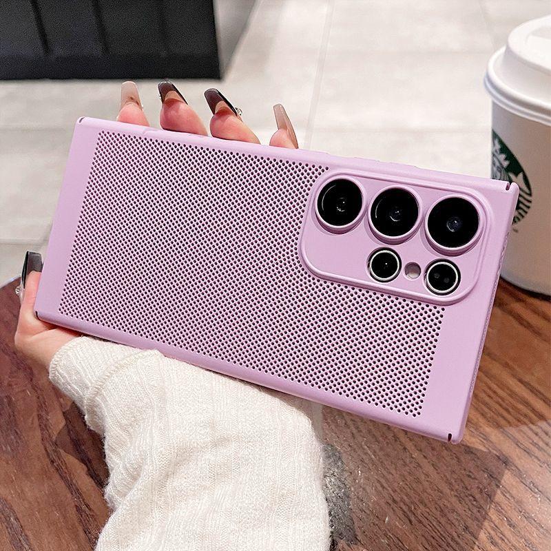 For Samsung S26 Ultra Case Heat Dissipation Hard Phone Cases for Galaxy S26 Plus S26Edge Cooling Honeycomb Mesh PC Cover Shell
