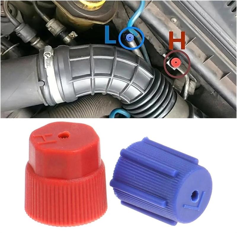 10 Pezzi Tappi di Servizio per Aria Condizionata R134a Protezioni Tappi Porta di Carica Lato Alto e Basso Guarnizioni 13mm & 16mm Manutenzione Auto