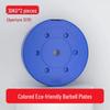 Universal Rubber-Coated Weight Plates for Home Fitness & Weightlifting