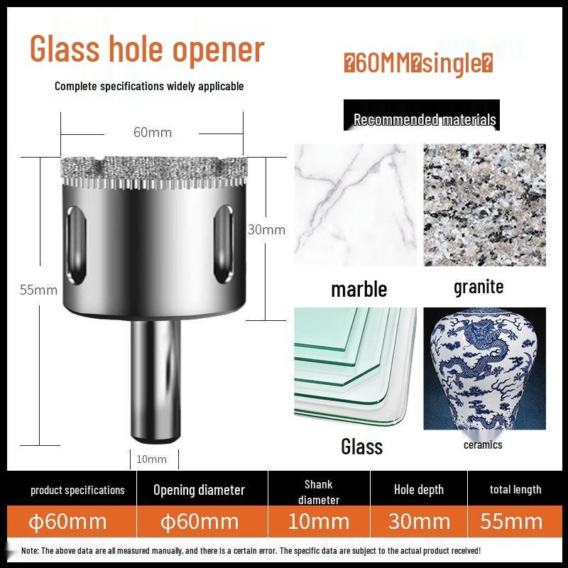 6mm Multifunktionales Fliesen- & Marmor-Glasbohrer-Set zum Lochbohren