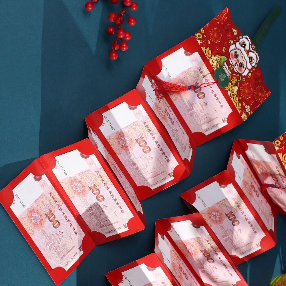 Fodable Folding Red Envelope DIY Packing 2025 Red Envelope Bag  Spring Festival