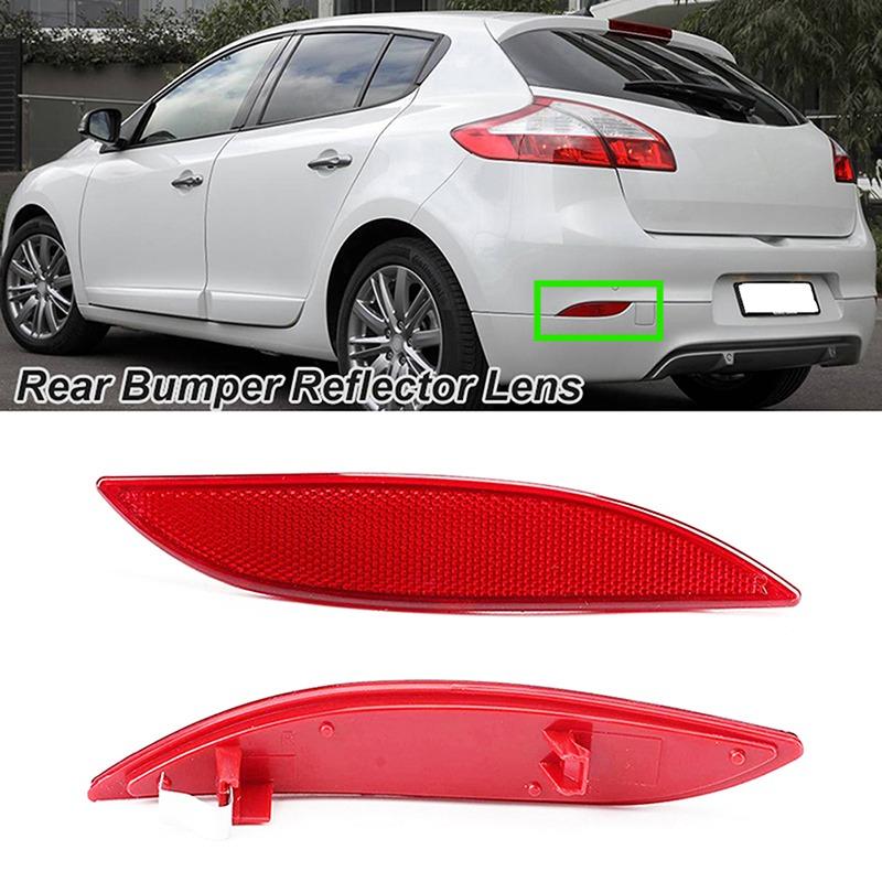 1 Pair For Renault Megane MK3 2008 -2013 265650004R Car Rear Bumper Reflectors Lens Replacement Red Left Right Plasitc Parts