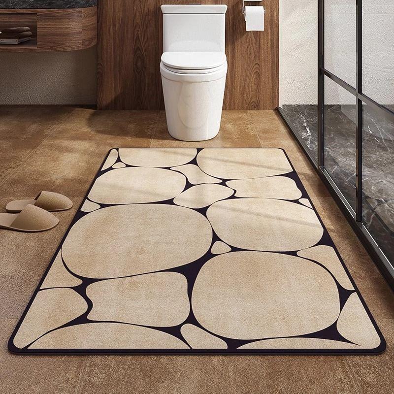 Weiche Kieselgur-Absorptionsmatte rutschfest schnelltrocknend Fußkissen Türmatte Toilettentür Badezimmerbodenmatte Toilette Toilette Toilette 40X60cm 15.7X23.6in