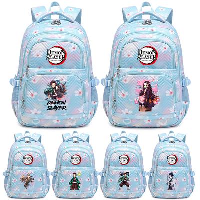 Anime Demon Slayer Printed Backpack Student Teenager Bookbag Boy Girl Women Large Capacity Waterproof Backpack Travel Bag Escolar Rucksack