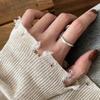 Anello Semplice Retrò Industria Pesante Argento Sterling 925 da Donna Senso di Alta Gamma Lusso Leggero Coreano Ins Vento Freddo Design di Nicchia Gioielleria