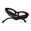 Cross-Border Narrow Zebra Pattern Sunglasses Cat Eye Sunglasses Lh155