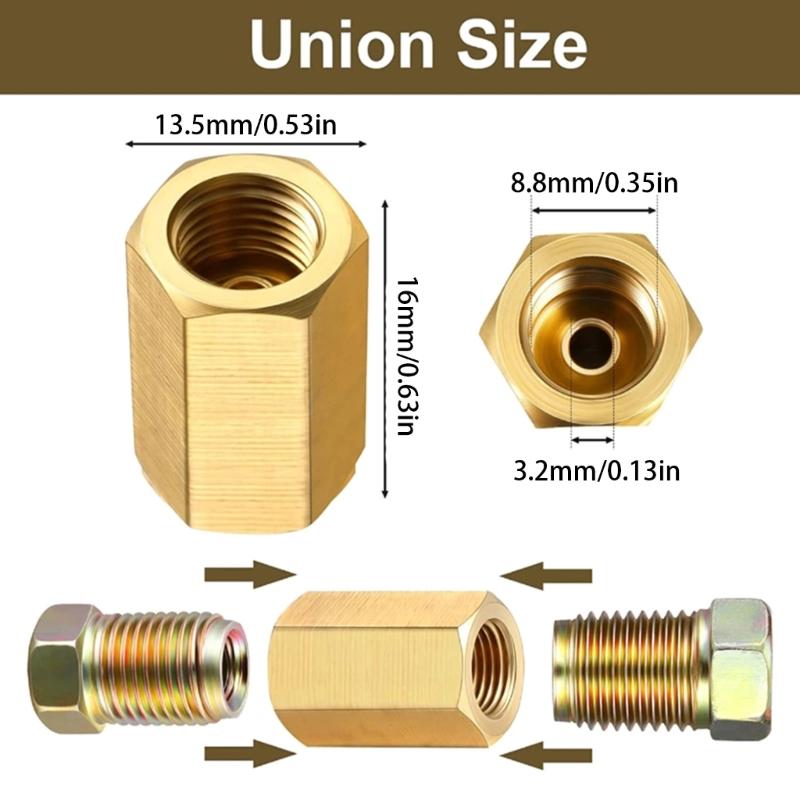 Inverted Flares Brake Line Fittings Nuts Assortment 3/8-24 Inverted 3/16 Kit Se