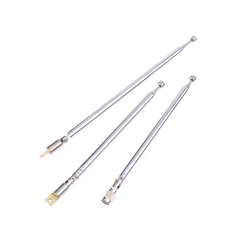 48/64cm 6 Section Metal Full-Channel Am Fm Radio Telescopic Antenna 360 Degree Rotating Antenna Aeial