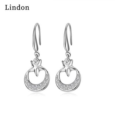 Lindon Kupferlegierung Zirkon Ohrringe Tropfen Ohrringe für Frauen Hochzeit Party Geschenke