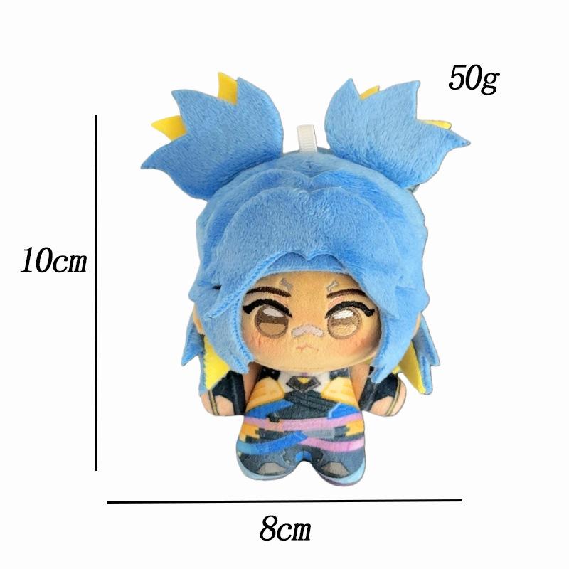 New Game Valorant Plush Cypher Clove Adorable Neon Iso Skye Reyna Gekko Viper Sage Jett Omen Yoru Plushie 10cm Pendant Doll Gift