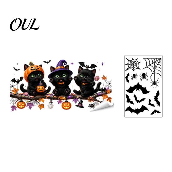 Decorative Window Film Halloween Ghost Glass Sticker, Cartoon Static Cling for Decals Parties, Waterproof Decoration Decal Home Office Seasonal Party