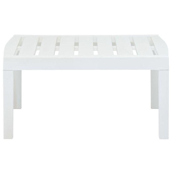 VidaXL Table de jardin Blanc 78x55x38 cm Plastique