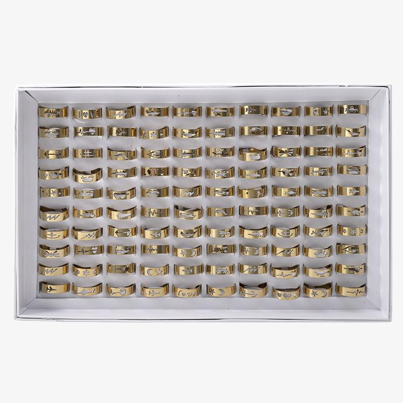 10 szt. pierścieni ze stali nierdzewnej, pierścienie wycinane, pierścienie puste