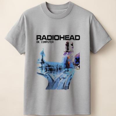 Radiohead OK Computer Album Cover Vintage Rock Band Graphic T Shirt Unisex T-Shirt