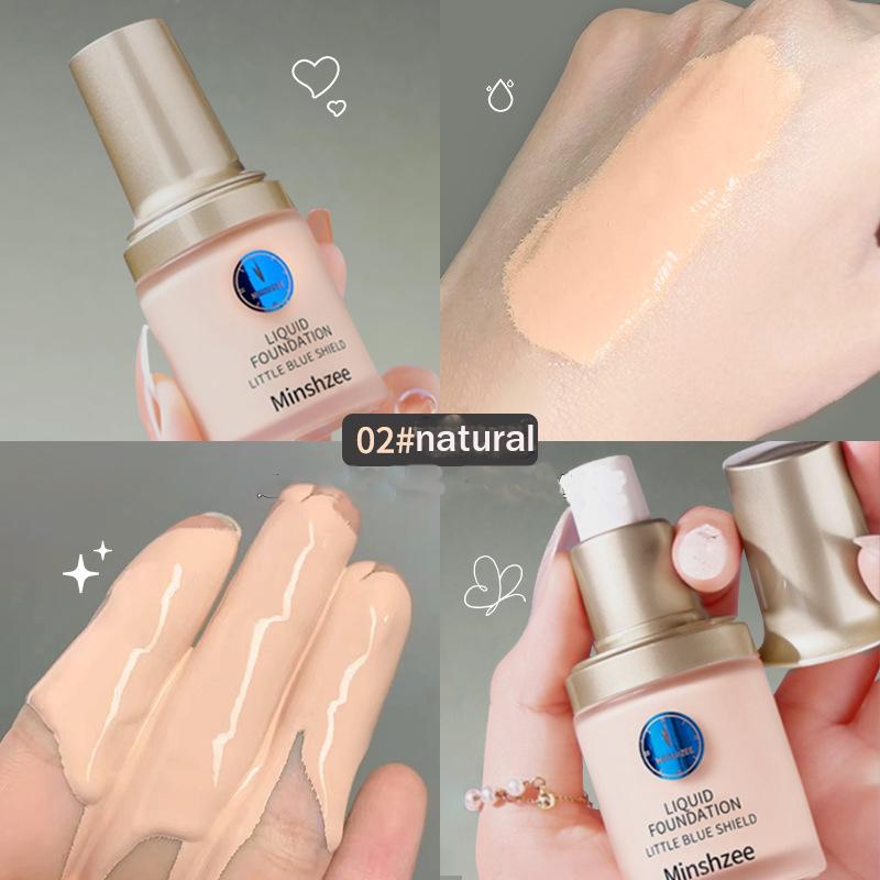 

Маленький блакитний щит тональний консилер контроль жирності стійкий не змивається натуральний водостійкий потостійкий для сухої шкіри жирної шкіри бб крем 02 природний