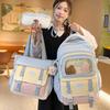 Beautiful Three Piece Cute Girl Backpack Set Large Capacity Backpack for Junior High School and College Students Traveling Bag